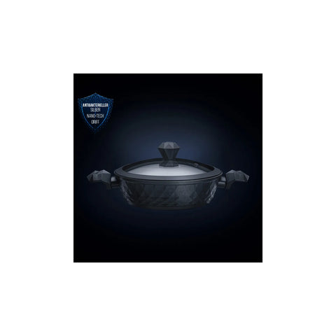 Karaca Bio Diamond Braten Gemüsetopf mit antibakteriellen Griffen und Induktionsboden 30 cm 5L