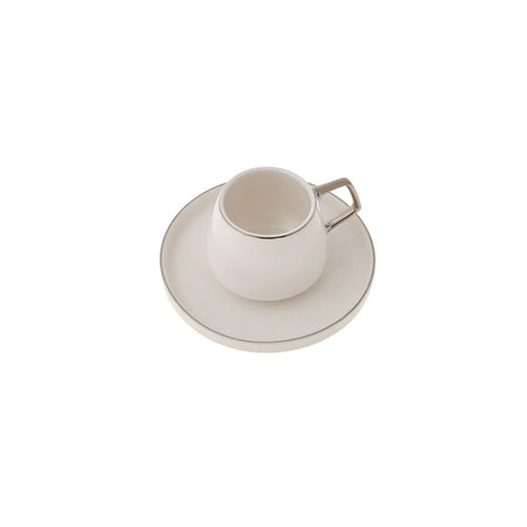 Karaca Streamline Saturn Platinum 6 Personen Kaffeetasse Set