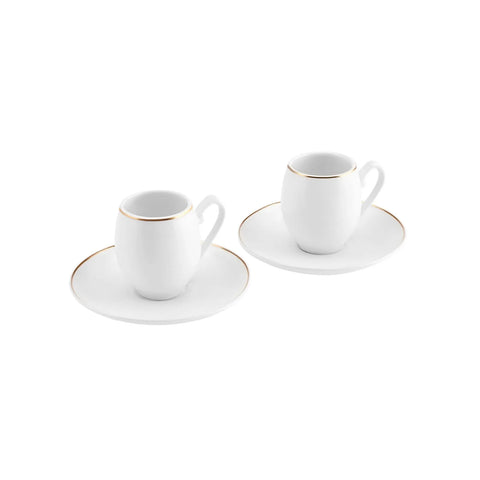 Karaca Iznik Weiss 2er Set Kaffeetassen 90 ml