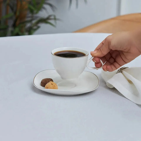 Karaca Streamline Middle Tea Cup Set für 6 Personen 200ml