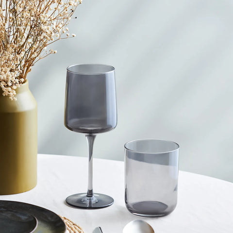 Karaca Anthracite Weinglas-Set, 3 T.