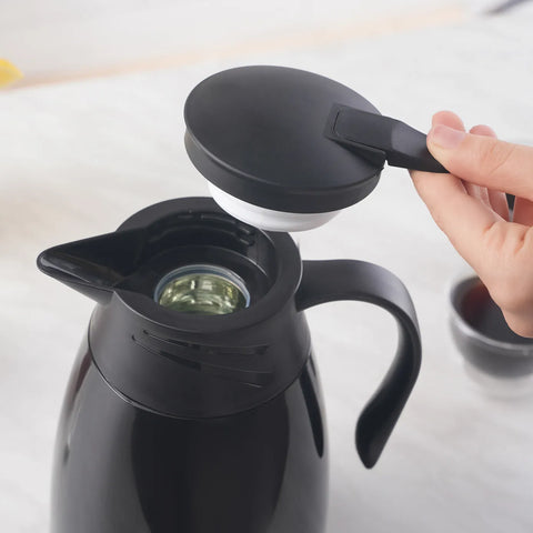 Karaca Bella Auslaufsichere Thermoskanne 1 Liter Schwarz