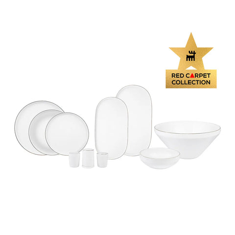 Karaca Red Carpet Collection Streamline New Saturn aus Porzellan, 12 Personen, 59-teilig