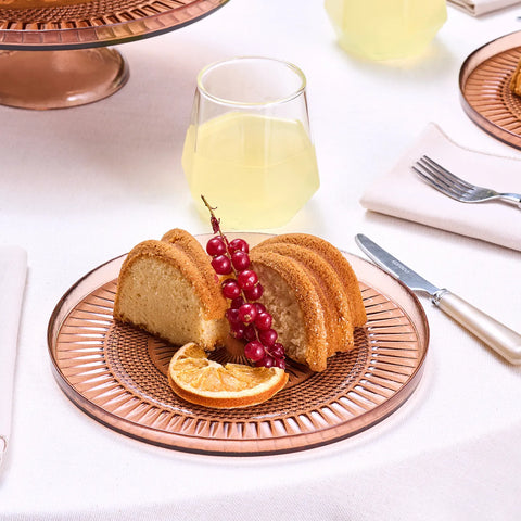 Karaca Marida Glas Kuchen Set, 7 Teilig, Braun