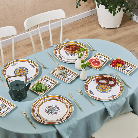 Karaca Positano 6 Personen Geschirrset, 18 Teilig, New Generation Bone