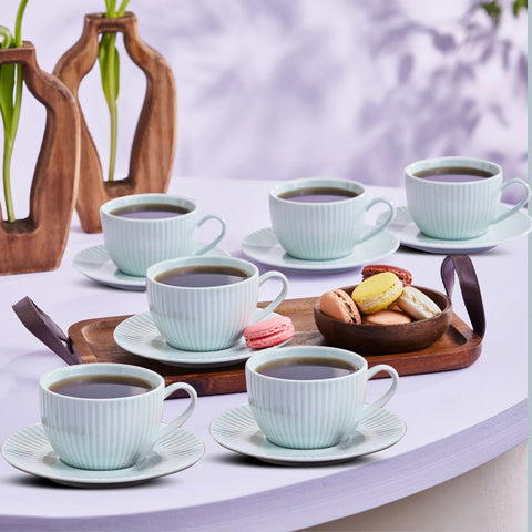 Karaca Seashell Zephyt Teetasse für 6 Personen 200 ml