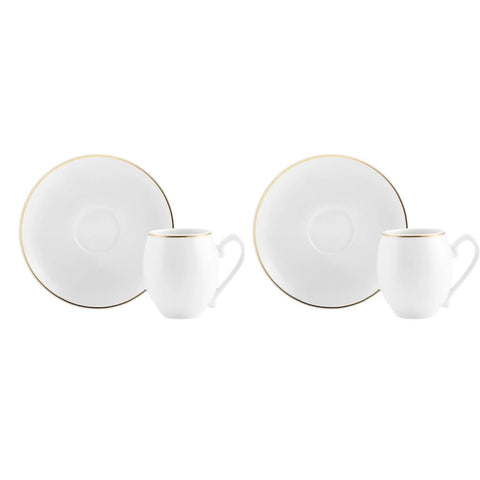 Karaca Iznik Weiss 2er Set Kaffeetassen 90 ml