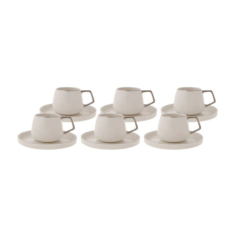 Karaca Streamline Saturn Platinum 6 Personen Kaffeetasse Set