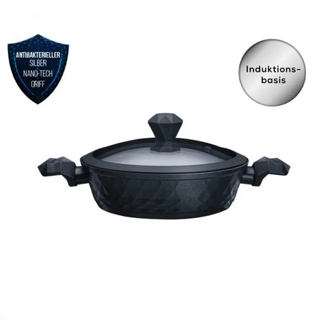 Karaca Bio Diamond Braten Gemüsetopf mit antibakteriellen Griffen und Induktionsboden 30 cm 5L