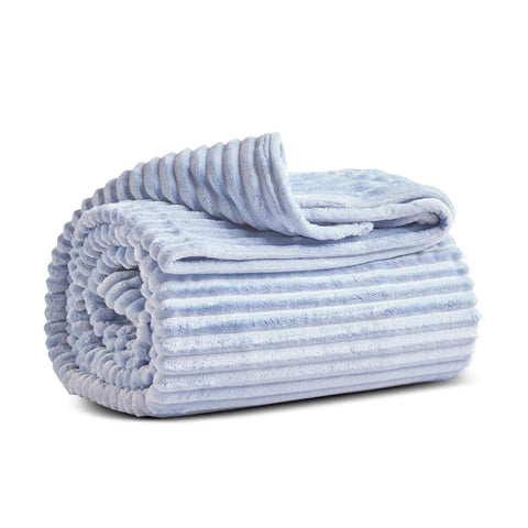 Karaca Ruby Stripe Wellsoft Doppel Decke, Blau