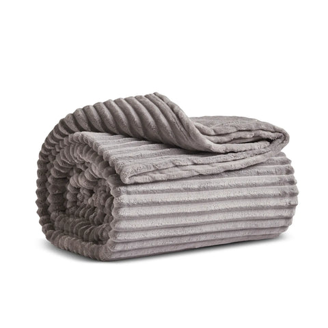 Karaca Ruby Stripe Wellsoft Doppel Decke, Grau