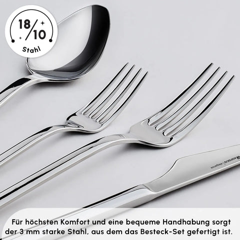 Karaca Sedir Elegance Besteckset für 12 Personen, 84 Teilig
