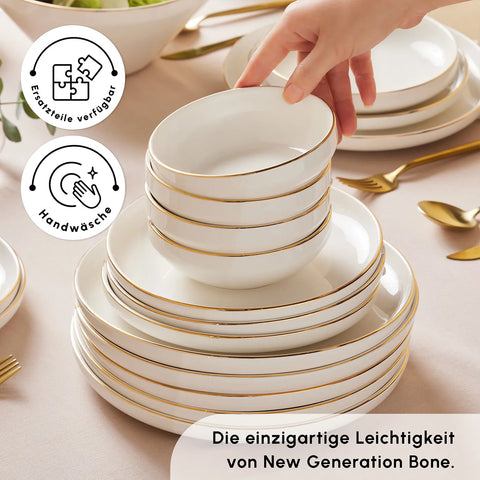 Karaca Red Carpet Collection Streamline New Saturn aus Porzellan, 12 Personen, 59-teilig