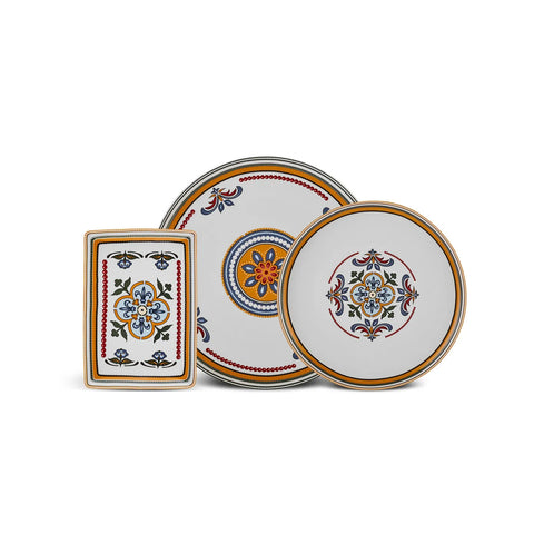 Karaca Positano 6 Personen Geschirrset, 18 Teilig, New Generation Bone